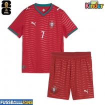 Portugal Cristiano Ronaldo #7 Heimtrikotsatz Kinder EM 2024 Kurzarm (+ Kurze Hosen)